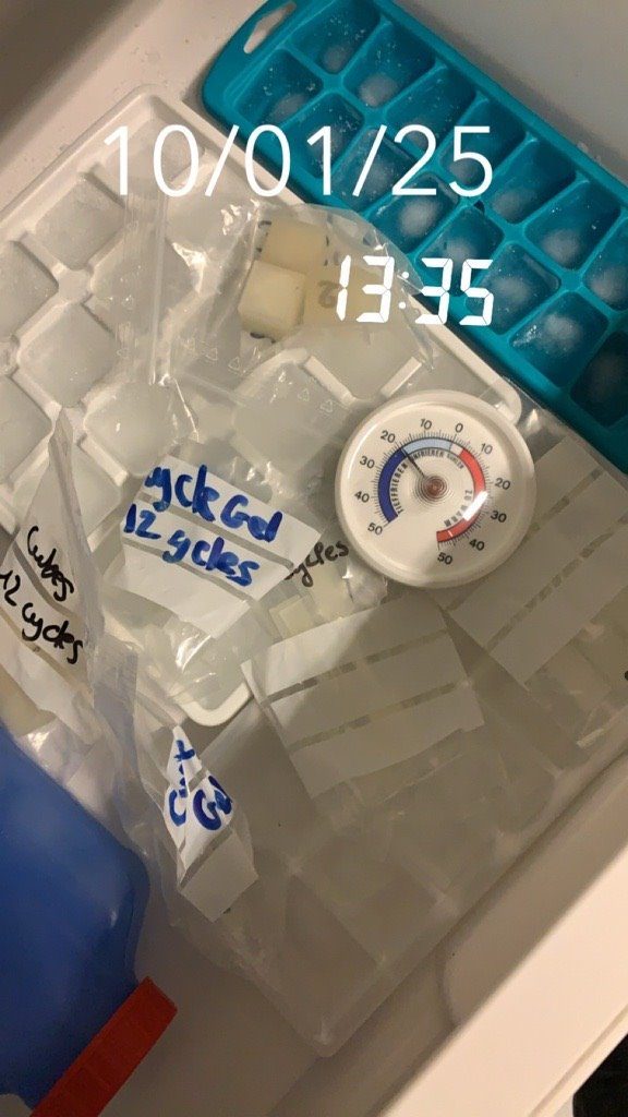 Gel / dégel — 8 cycles (-20 °C à 6 °C)